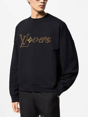 1AFVAQ Cotton Signature Crew Neck Sweatshirt - LOUIS VUITTON - BALAAN 1