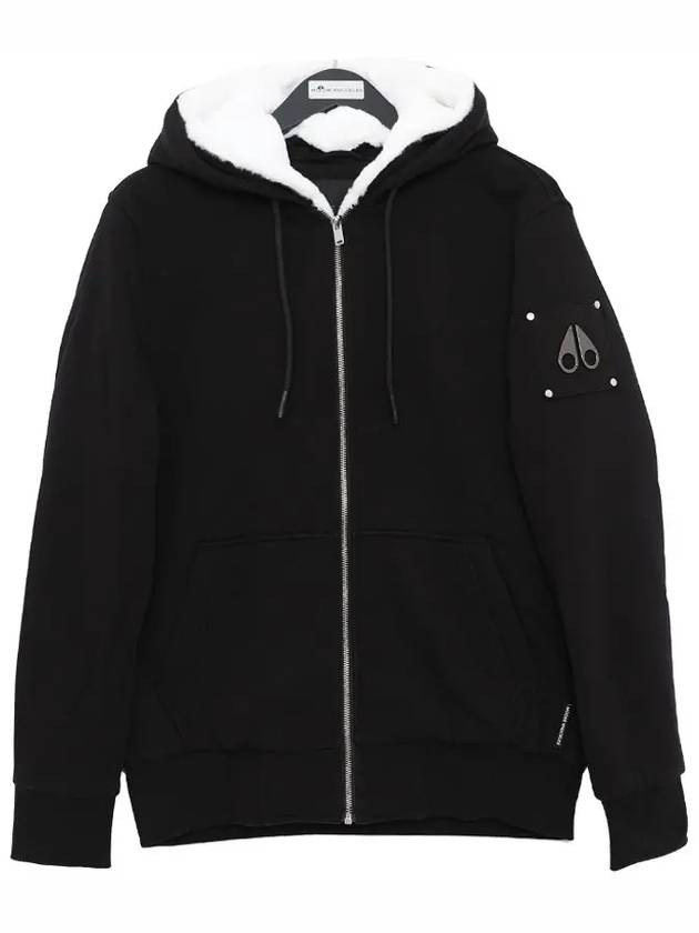 Classic Bunny Zip Up Hoodie White Lining Black - MOOSE KNUCKLES - BALAAN 4