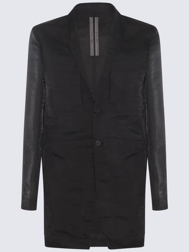 Rick Owens Black Silk Blazer - RICK OWENS - BALAAN 1