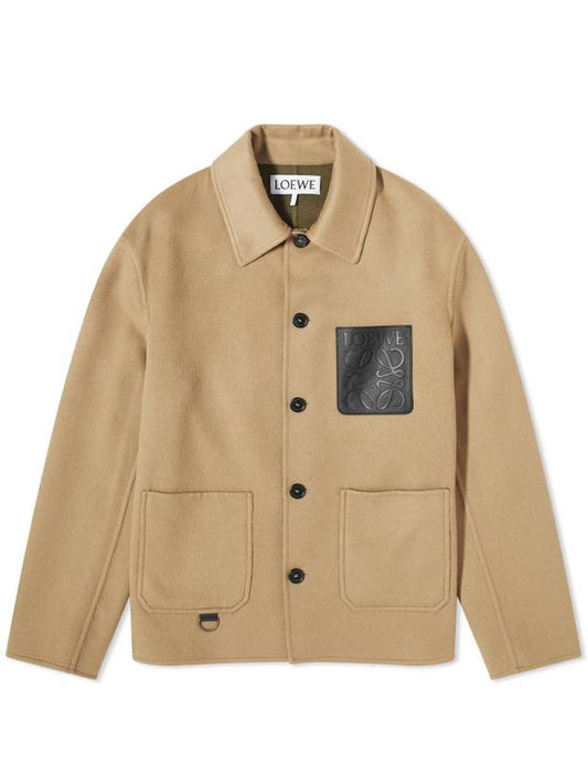 Workwear Wool Cashmere Jacket Beige Khaki - LOEWE - BALAAN 1