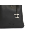 Logo Mini Leather Tote Bag Black - TOD'S - BALAAN 10