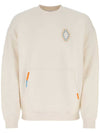 Crew Neck Oversized Sweatshirt Ecru - MARCELO BURLON - BALAAN 1