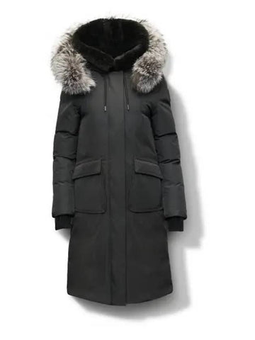 SPECIAL MONROE Foxfur Women s Down Coat Black - NOBIS - BALAAN 1