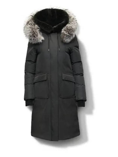 MONROE Fox Fur Women s Down Coat Black - NOBIS - BALAAN 1