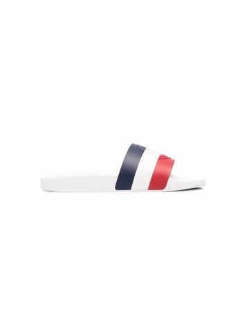 Men's Basil Tricolor Slippers White - MONCLER - BALAAN 1