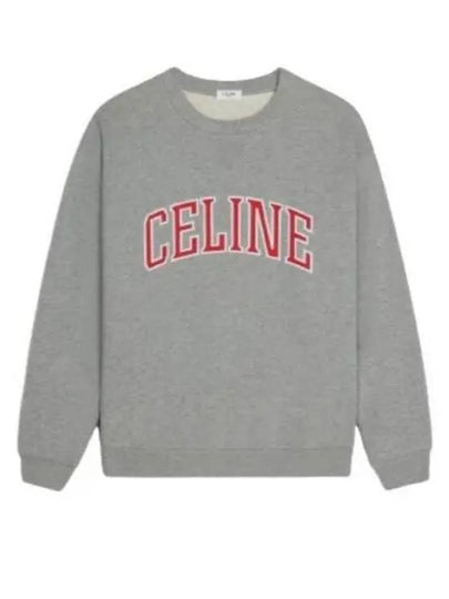 Logo Print Sweatshirt Grey - CELINE - BALAAN 2