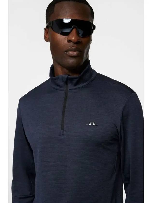 Men s Destry Zip up Golf Midlayer Navy Melange GMJS10975 6881 - J.LINDEBERG - BALAAN 3