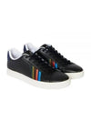 Rex Sports Striped Leather Low Top Sneakers Black - PAUL SMITH - BALAAN 2