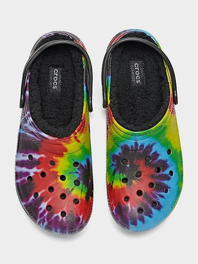 Classic Lined Tie Dye Clog Sandals Black - CROCS - BALAAN 2