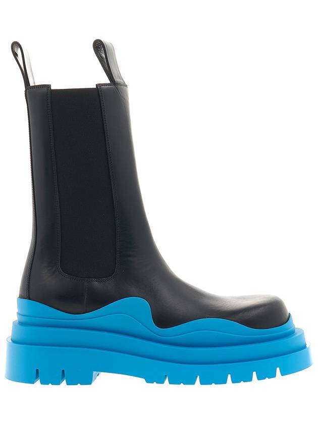 Tire Chelsea Boots Black Amalfi Blue - BOTTEGA VENETA - BALAAN.