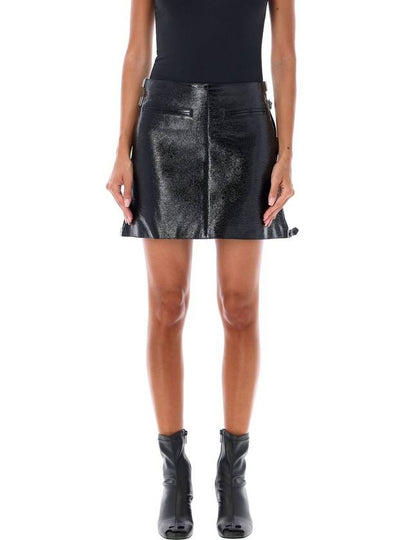 Multi sangle vinyl H line skirt black - COURREGES - BALAAN 2