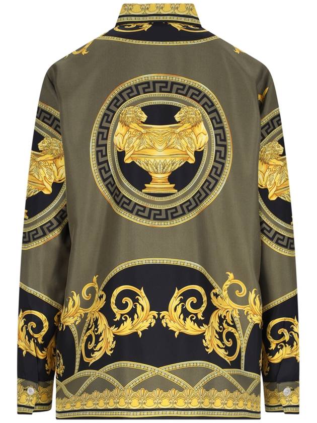 Shirt 10013601A11528 5BC60 BLACK DARK OLIVE GOLD - VERSACE - BALAAN 3