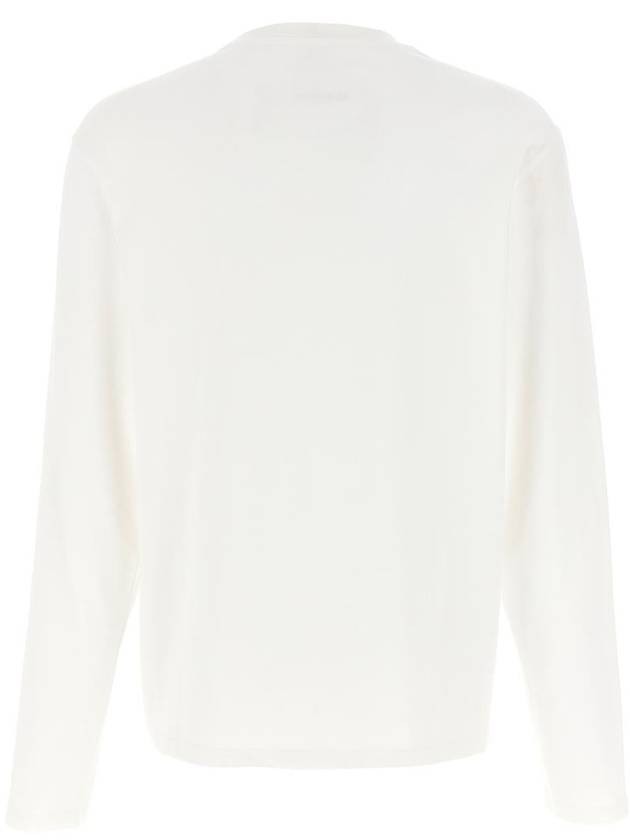 Small Logo Print Long Sleeve T-Shirt White - JIL SANDER - BALAAN 3