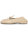 Logo Chain Metal Leather Loafers Desert Beige - MIU MIU - BALAAN 6