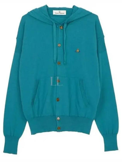 Embroidered Logo Hoodie Cardigan Green - VIVIENNE WESTWOOD - BALAAN 2