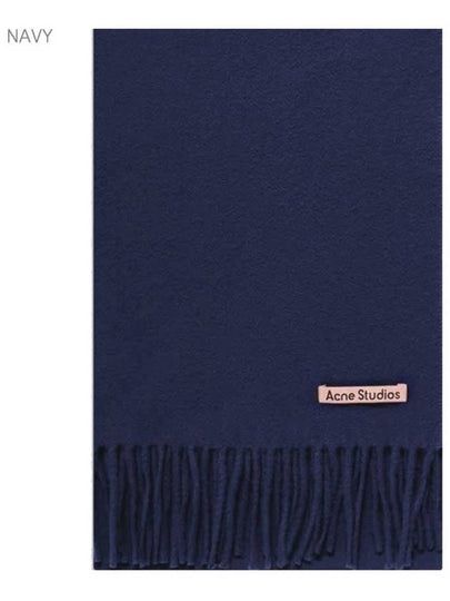 Wool Fringe Muffler Navy Blue - ACNE STUDIOS - BALAAN 2