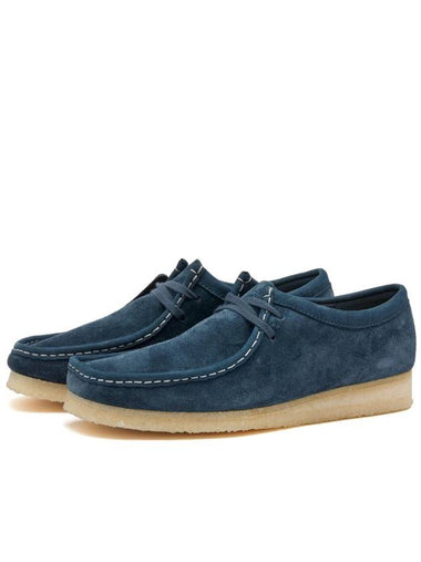 Originals Wallabee Suede Loafers Navy - CLARKS - BALAAN 1