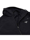 Technical Poplin Hooded Raincoat Black - PRADA - BALAAN 11