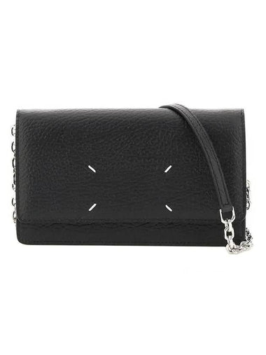 Large Bovine Leather Stitch Chain Cross Bag Black - MAISON MARGIELA - BALAAN 1