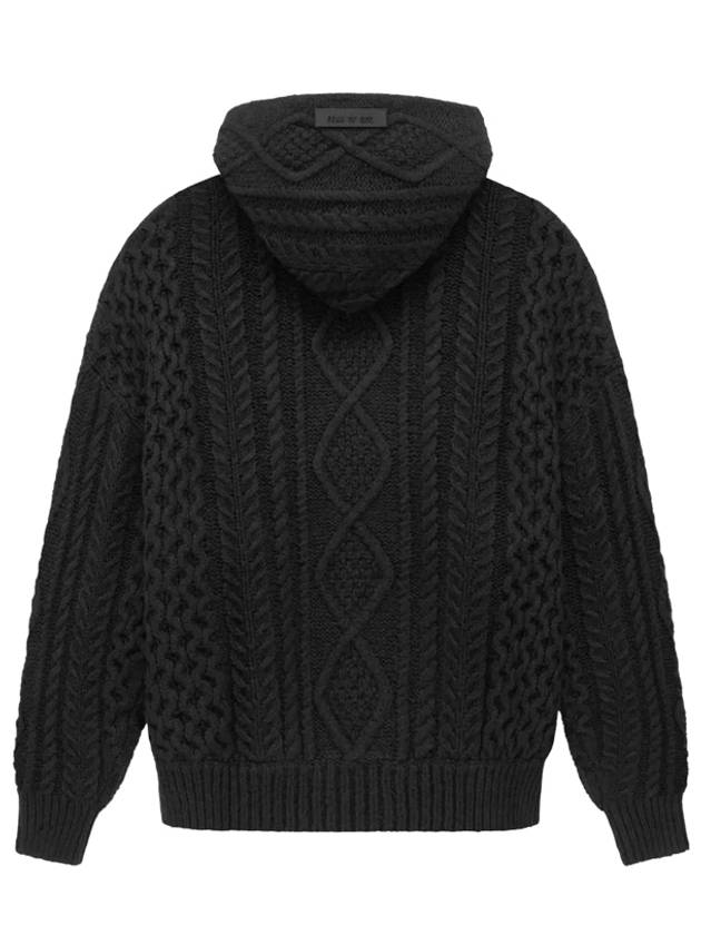 Essential Cable Knit Hooded Black Women - FEAR OF GOD ESSENTIALS - BALAAN 2