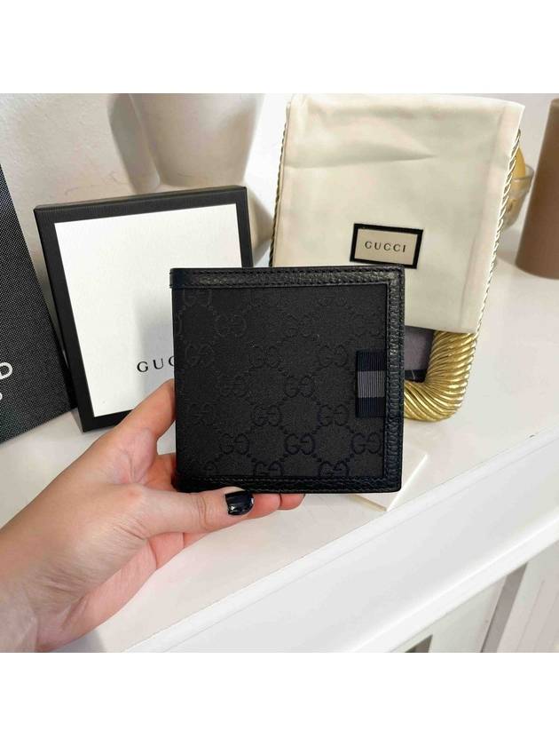 GG Supreme Canvas Nylon Half Wallet Black - GUCCI - BALAAN 2