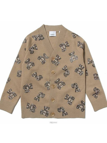 Kids Thomas Bear Cardigan Beige - BURBERRY - BALAAN 1