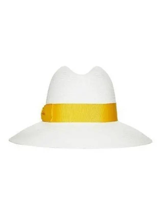 Women s Straw Fedora Hat Yellow 231979 - BORSALINO - BALAAN 1