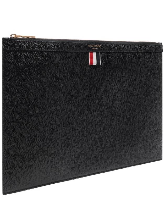 Medium Document Holder Clutch Bag Black - THOM BROWNE - BALAAN 4