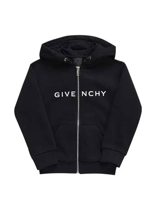 H15352 09B Architype Logo Print Junior Hooded Zip up - GIVENCHY - BALAAN 1