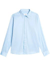Hidden Button Long Sleeve Shirt Sky Blue - AMI - BALAAN 1