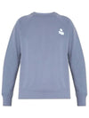 Millyp Velvet Logo Sweatshirt Grayish Blue - ISABEL MARANT - BALAAN 2