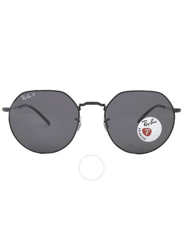 Ray Ban Jack Polarized Black Irregular Unisex Sunglasses RB3565 002/48 55 - RAY-BAN - BALAAN 1