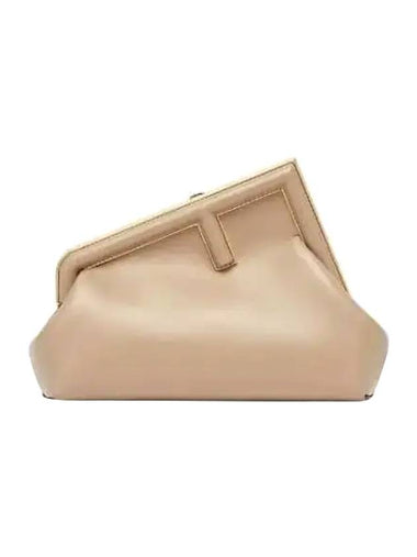 First Small Leather Shoulder Bag Beige - FENDI - BALAAN 1