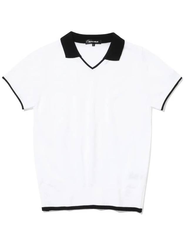 Point collar short sleeve knit WHITE - 20THHOLE - BALAAN 1