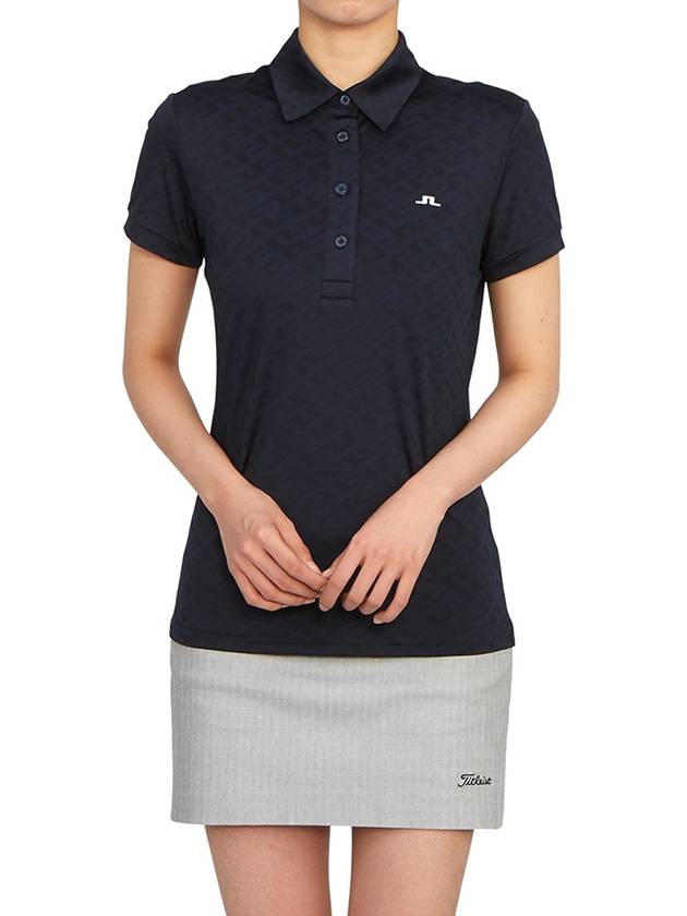 Golf Alaya Jacquard Polo GWJT07569 6855 Women's Alaya Jacquard Polo - J.LINDEBERG - BALAAN 6