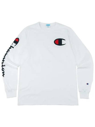 Heritage C Big Logo Graphic Men s Long Sleeve T Shirt White GT47 Y07789 WHC - CHAMPION - BALAAN 1