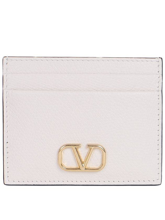 Women s V Logo Card Wallet Ivory 5W2P0V32 SNP I16 - VALENTINO - BALAAN 1