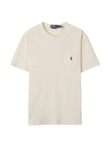 Embroidered Pony Logo Classic Fit Short Sleeve T-Shirt Ivory - POLO RALPH LAUREN - BALAAN 1