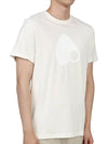 Augustine Logo Print Short Sleeve T-Shirt Ivory - MOOSE KNUCKLES - BALAAN 6