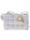 Cassette Intrecciato Padded Small Cross Bag White - BOTTEGA VENETA - BALAAN 2