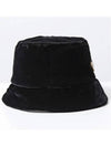 Velvet Bucket Hat Black - PRADA - BALAAN 4