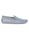 Gomino Nubuck Driving Shoes Light Blue - TOD'S - BALAAN.