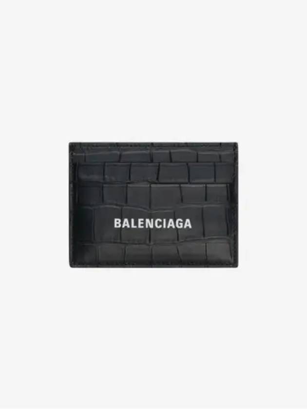 Crocodile Logo Card Wallet Black - BALENCIAGA - BALAAN 2