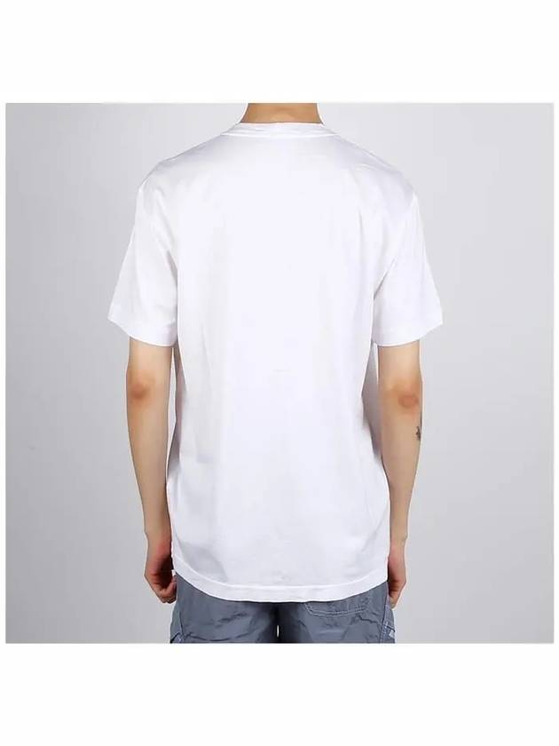 Logo Patch Short Sleeves T-Shirt White - STONE ISLAND - BALAAN 5