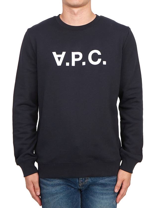 VPC Logo Crew Neck Sweatshirt Navy - A.P.C. - BALAAN 4