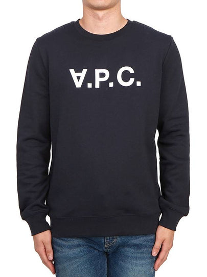 VPC Logo Crew Neck Sweatshirt Navy - A.P.C. - BALAAN 2