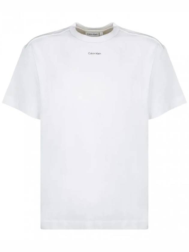 Logo Print Short Sleeve T-Shirt White - CALVIN KLEIN - BALAAN 2