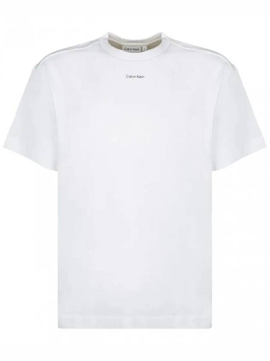 Logo Print Short Sleeve T-Shirt White - CALVIN KLEIN - BALAAN 2