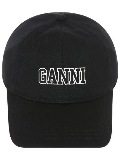 Embroid Logo Ball Cap Black - GANNI - BALAAN 2