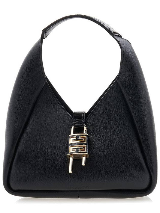 Women's G Hobo Rock Soft Leather Shoulder Bag Black - GIVENCHY - BALAAN 2